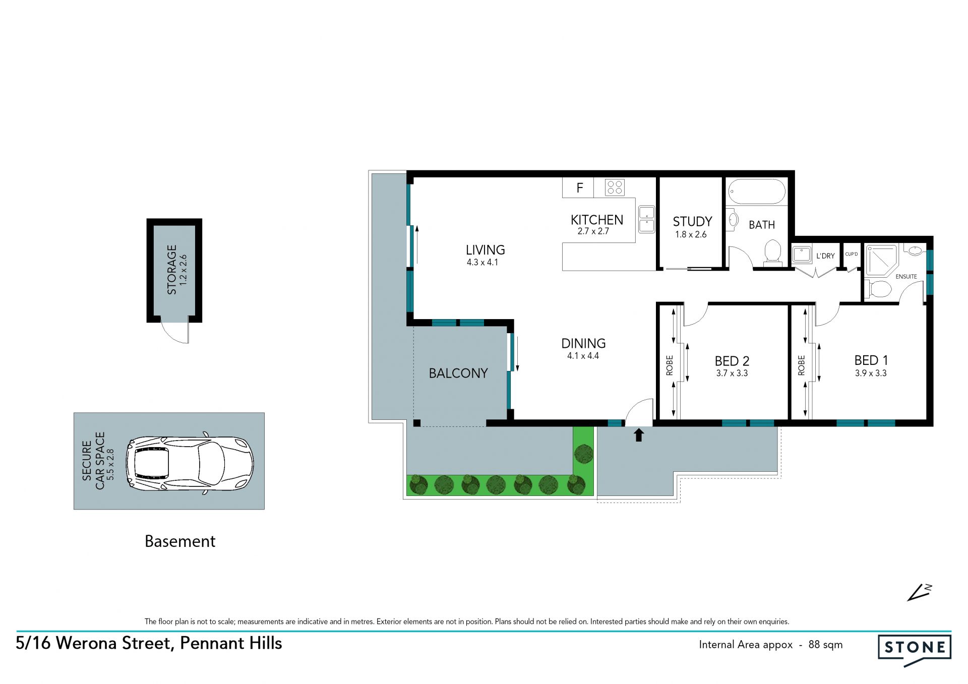 Stylish Apartment Living with Study, Spanning 170sqm Moments from Transport and Shops