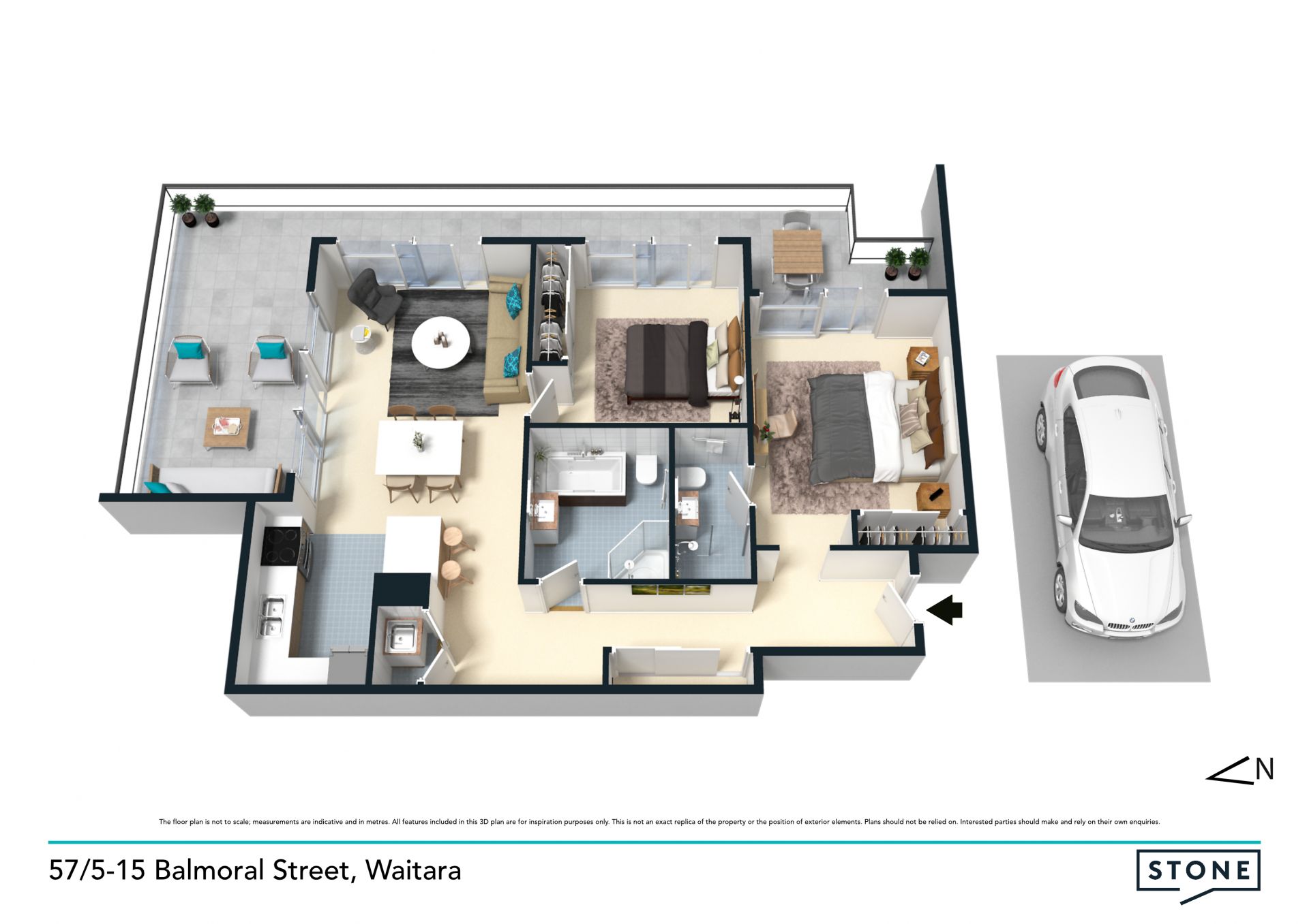 Ideally located two-bedroom apartment!