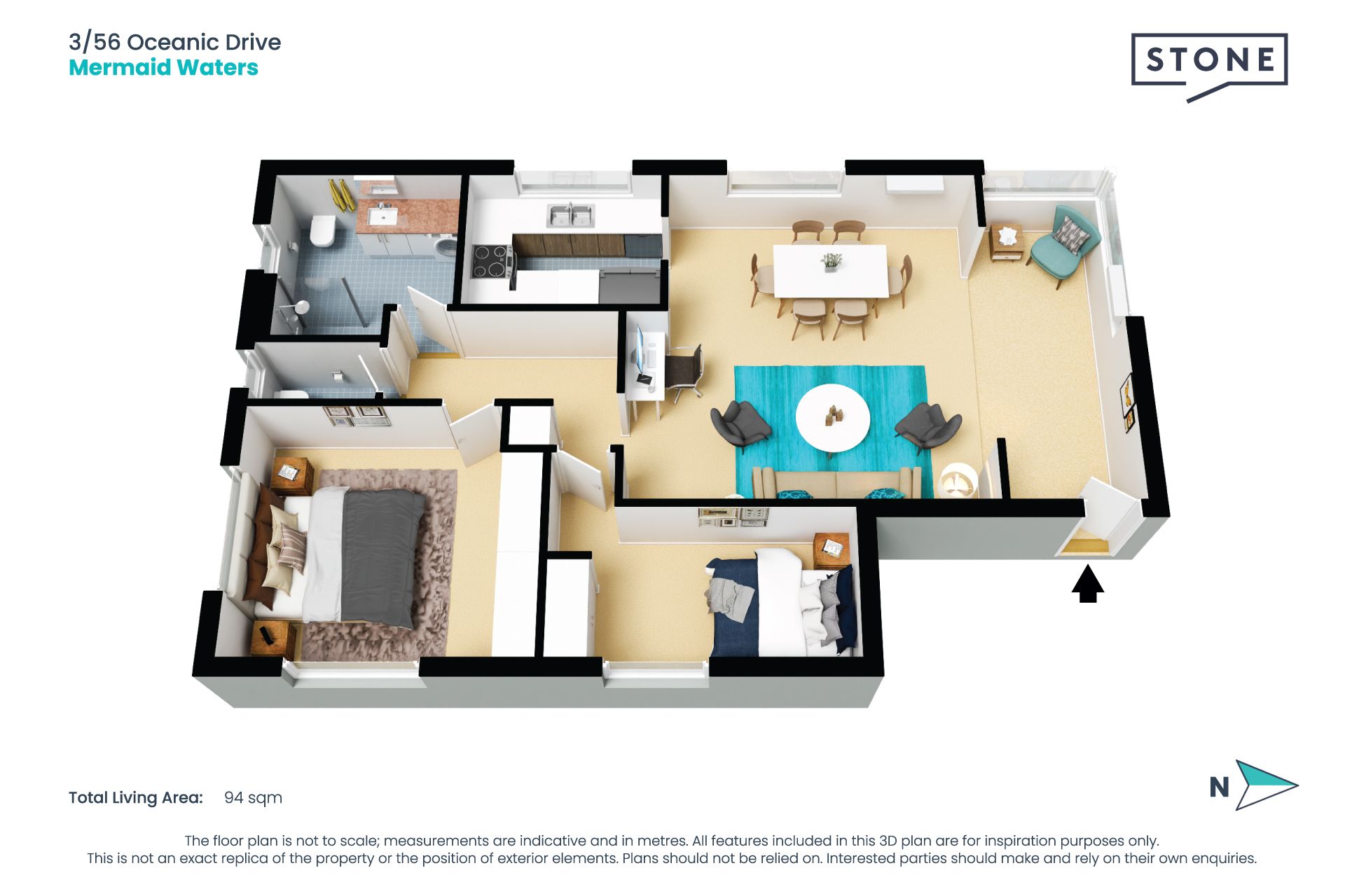 Stylishly renovated ground floor oasis