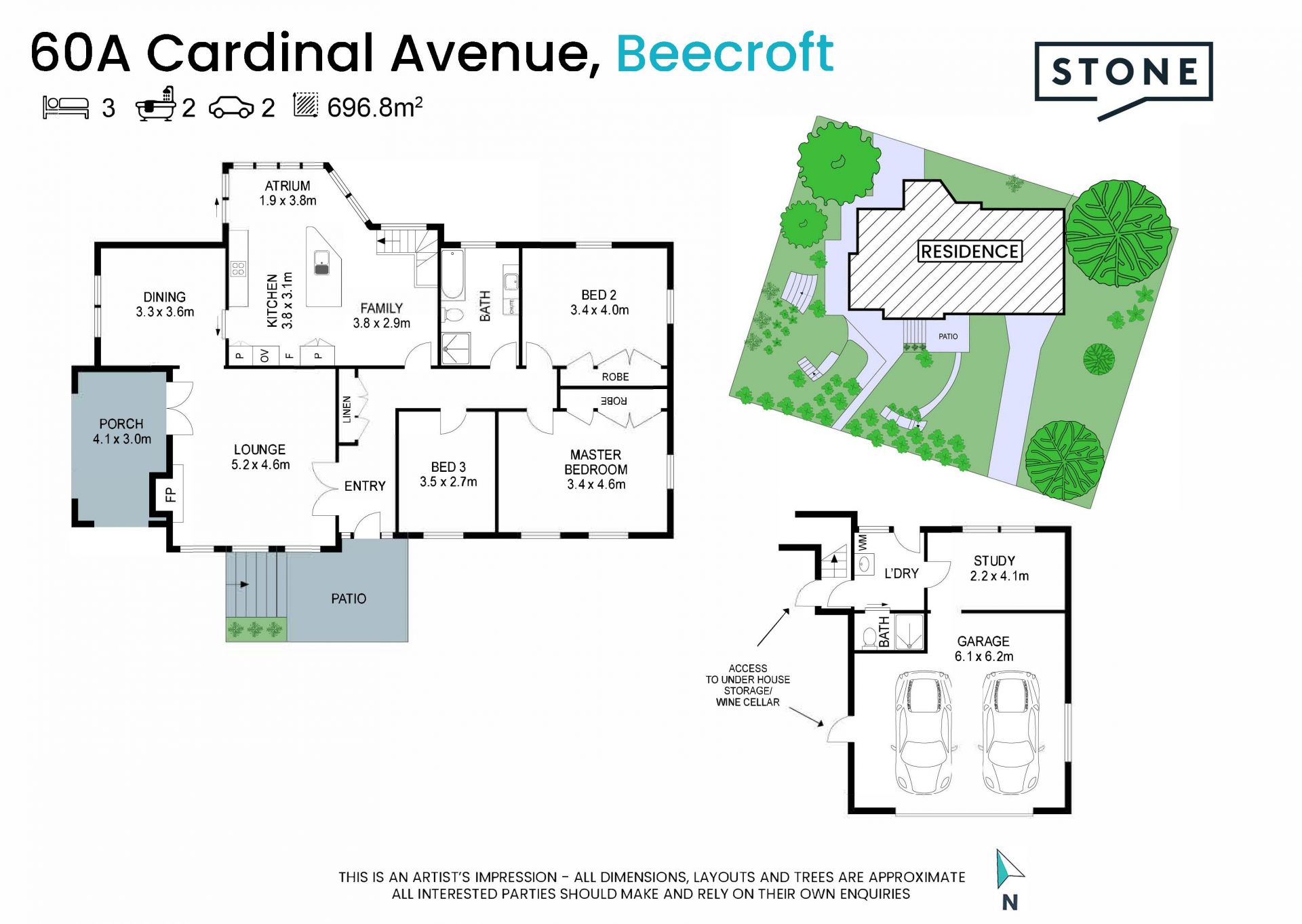 Street Frontage Brick Home on high side in CGHS catchment
