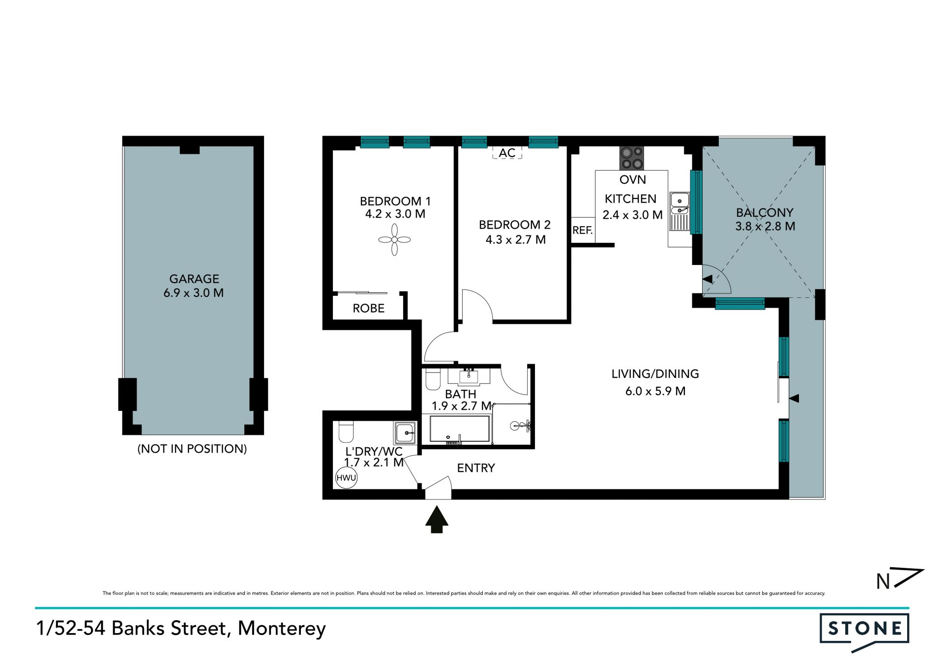 North-facing as-new beachside apartment