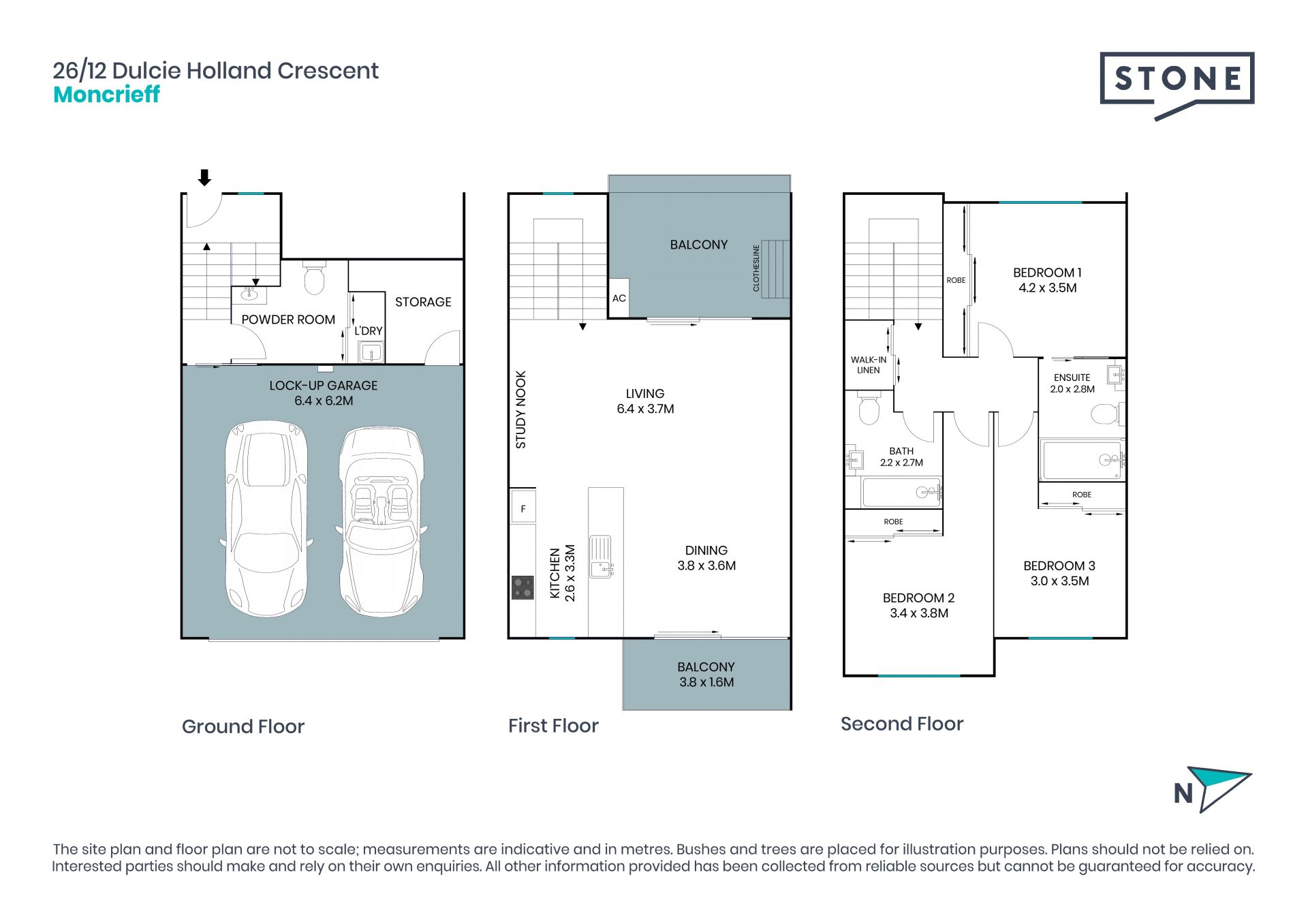 210.3 sqm, 3-bedroom townhouse.