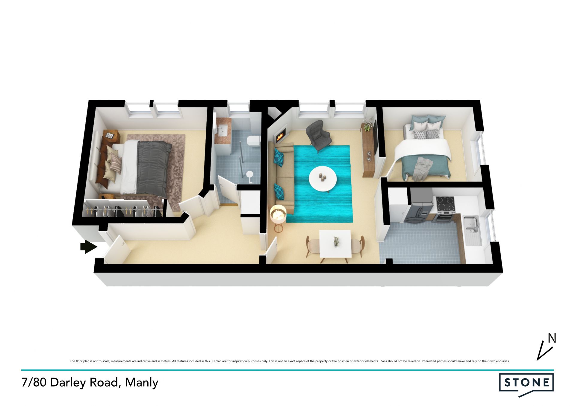 Newly renovated art deco apartment on Eastern hill