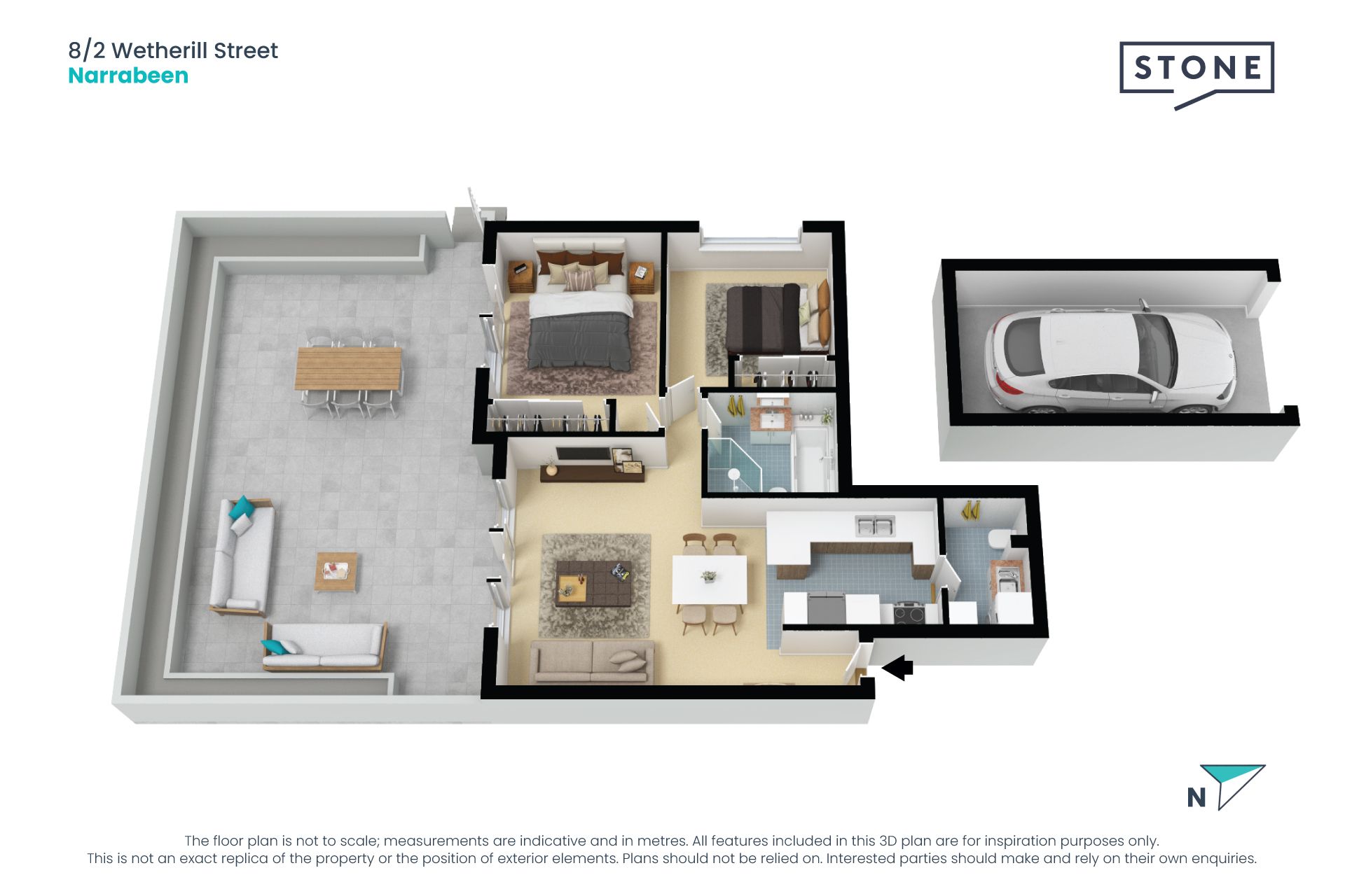 Beachside ground floor apartment in prime location