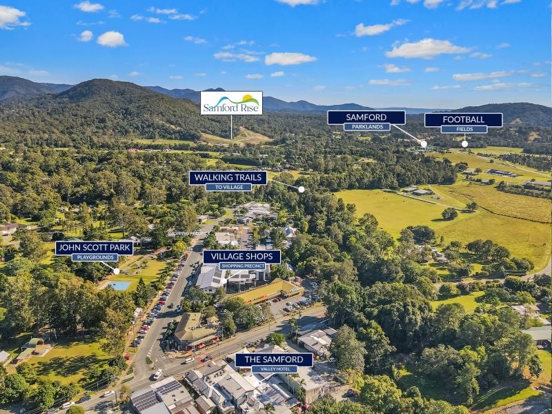 Elevated 4000sqm lots with spectacular views. Walking distance to Samford Village. Start building today.