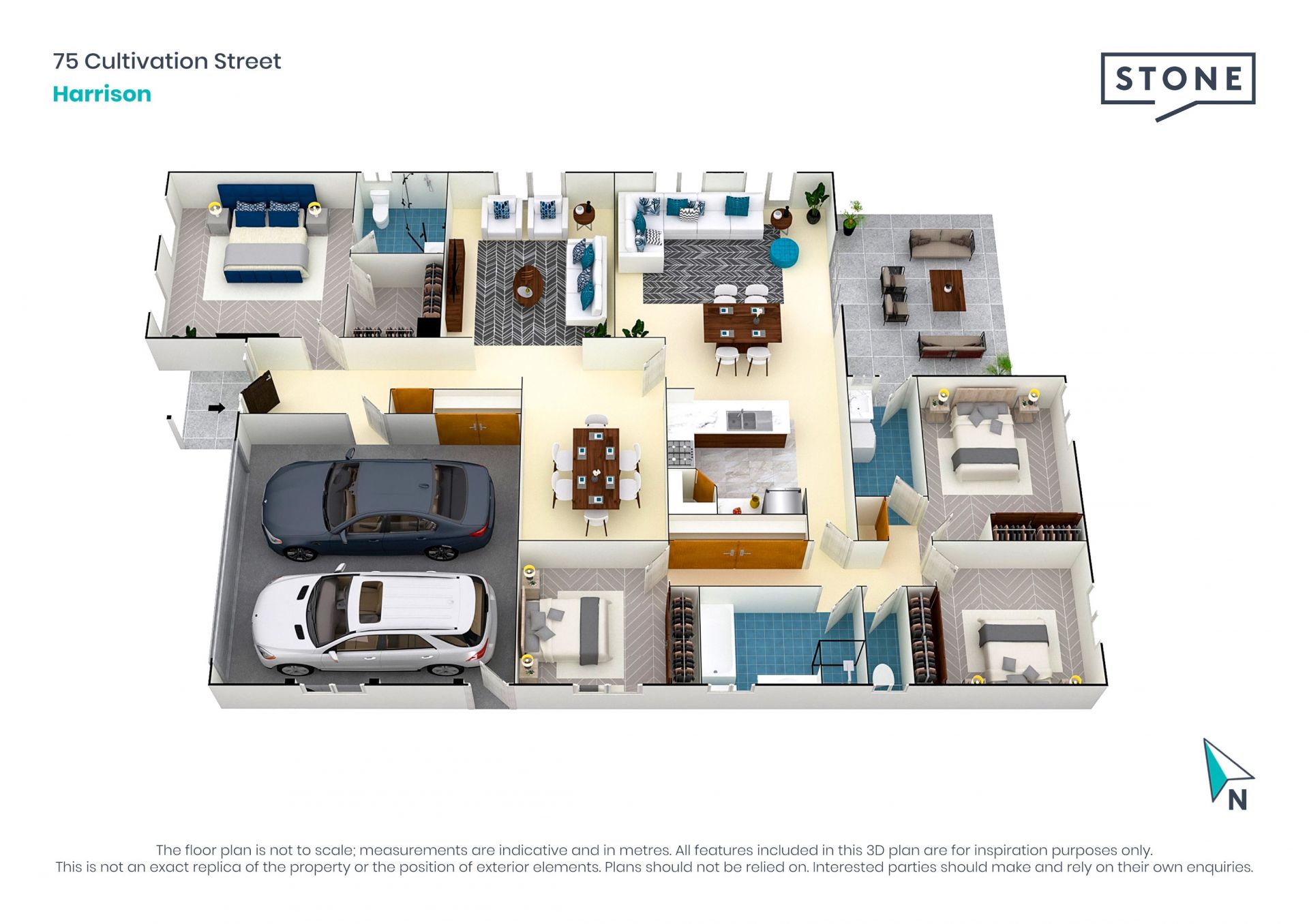 Three large living areas, brand new paint and carpet throughout.