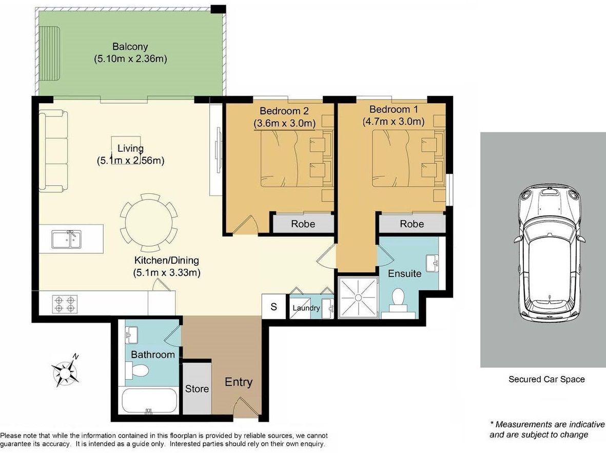 Peaceful, North Facing Apartment