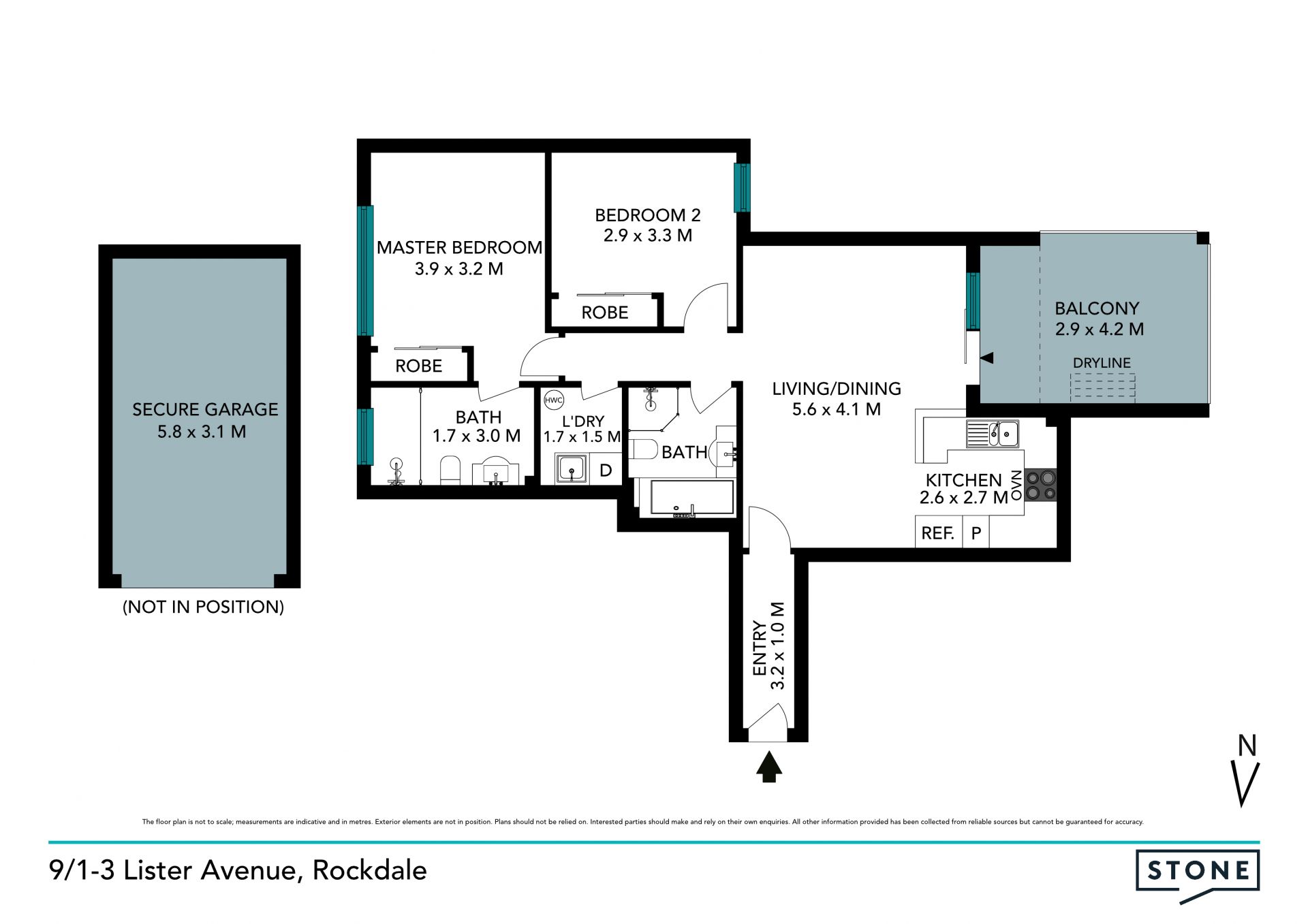 Modern top floor unit a stroll from station