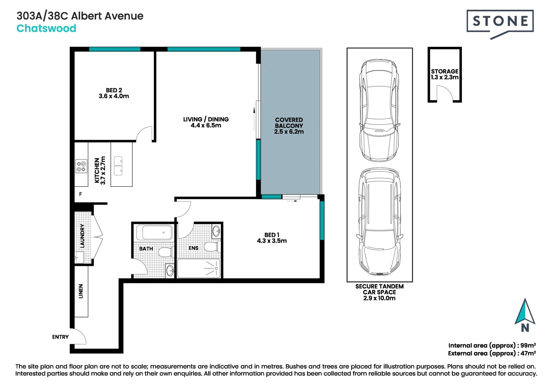 Prime location two-bedroom apartment