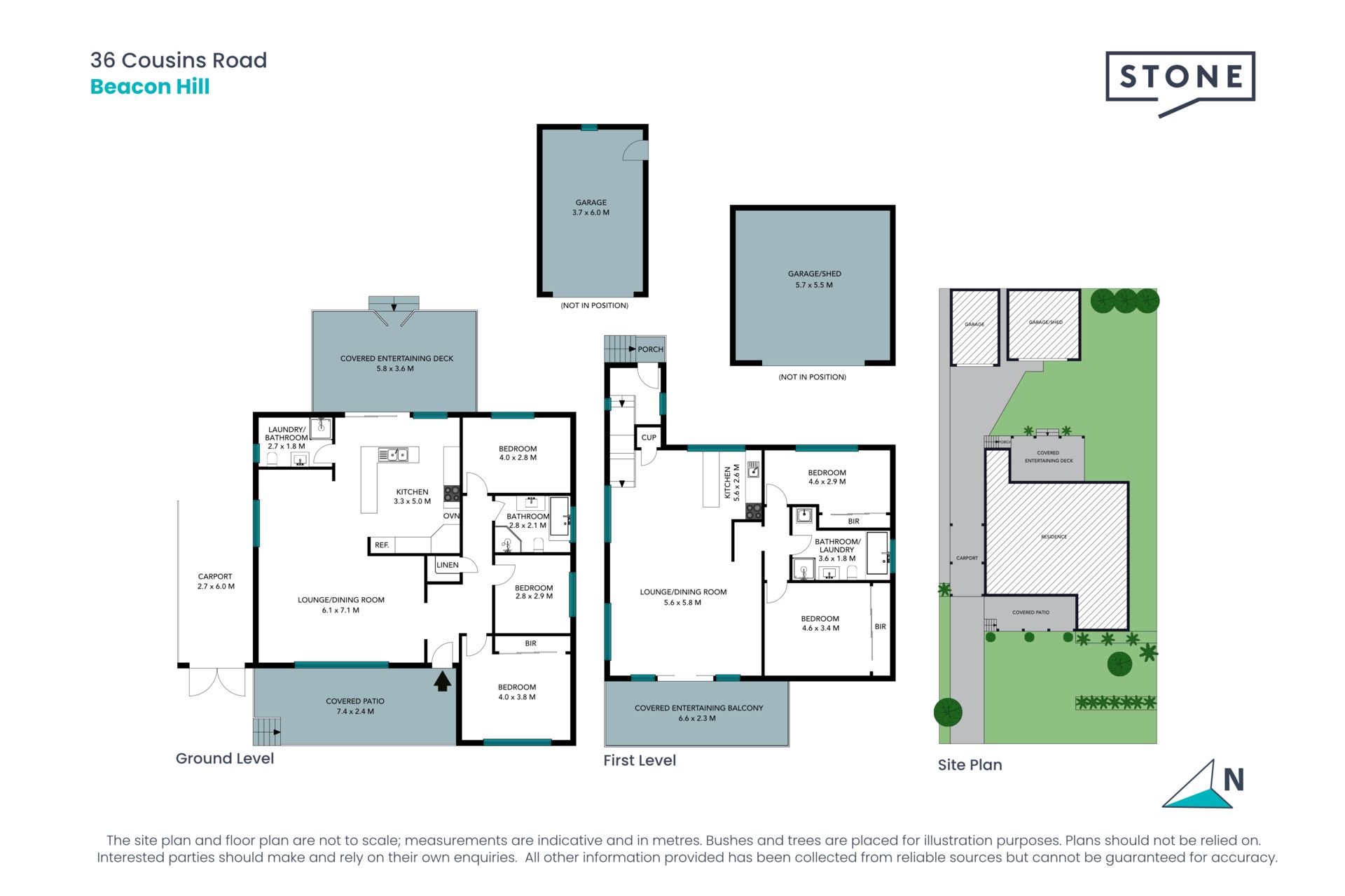 Dual family living with district views in quiet setting
