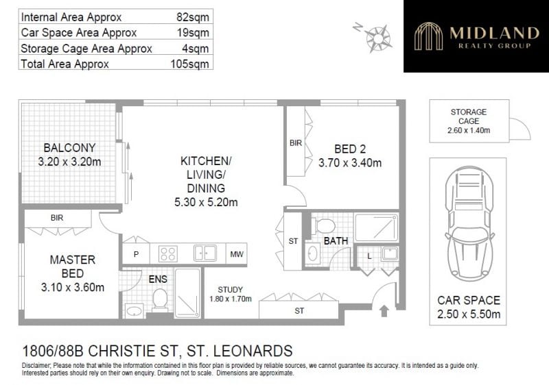 1806/88B Christie Street, St Leonards, St Leonards - Image 1