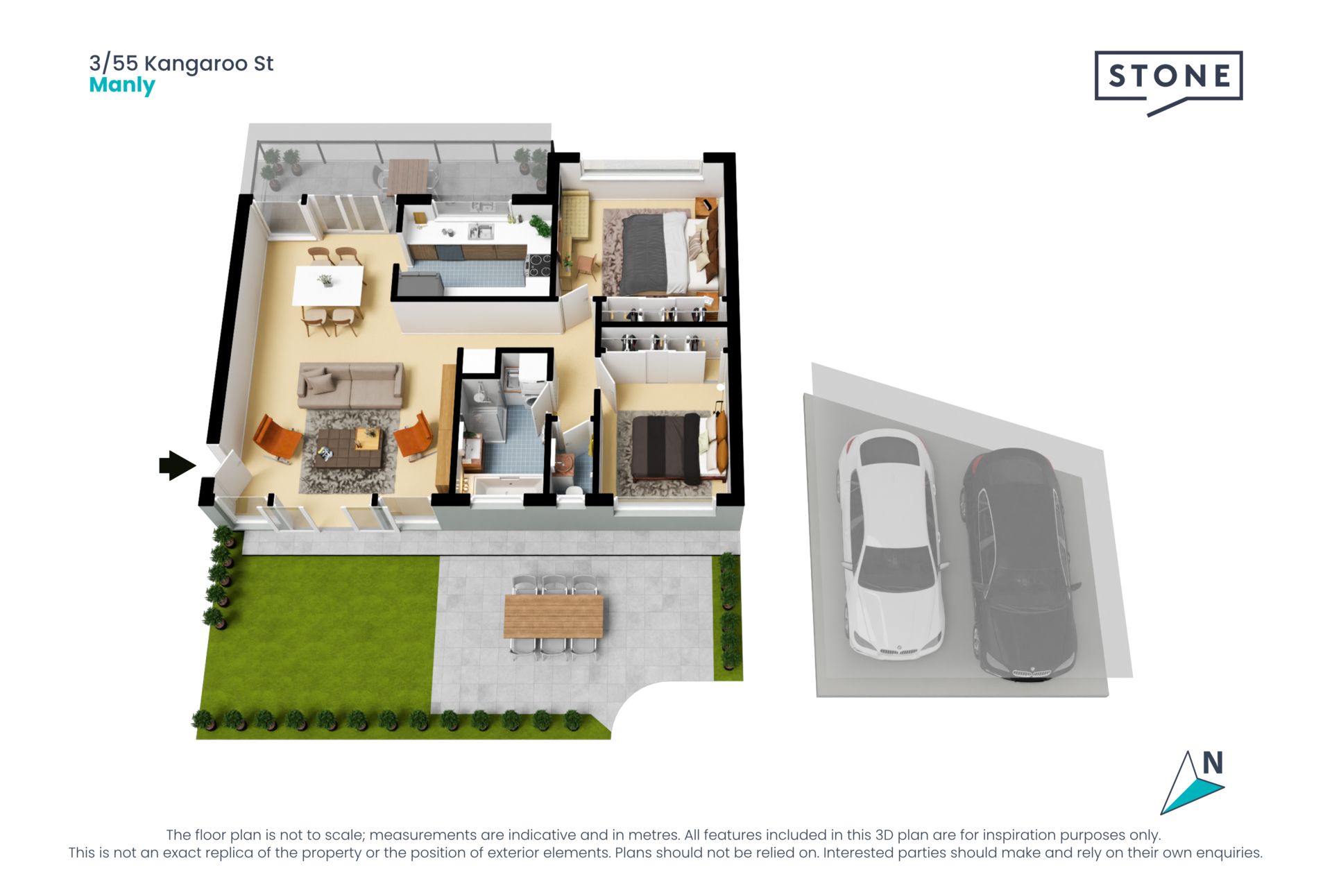 Amazing garden apartment in leafy seaside setting