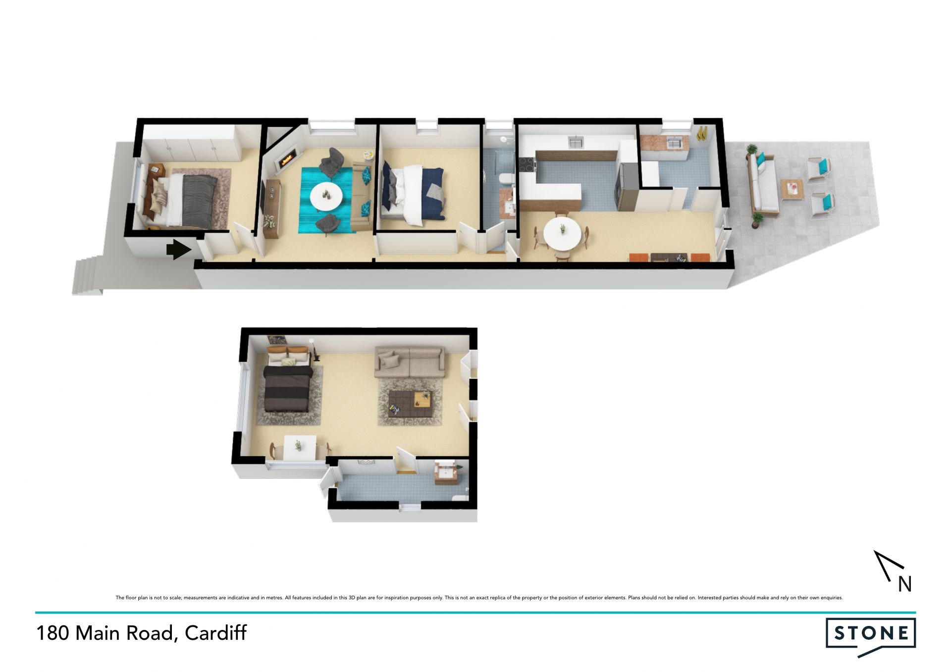 Large studio & 2 bedrooms