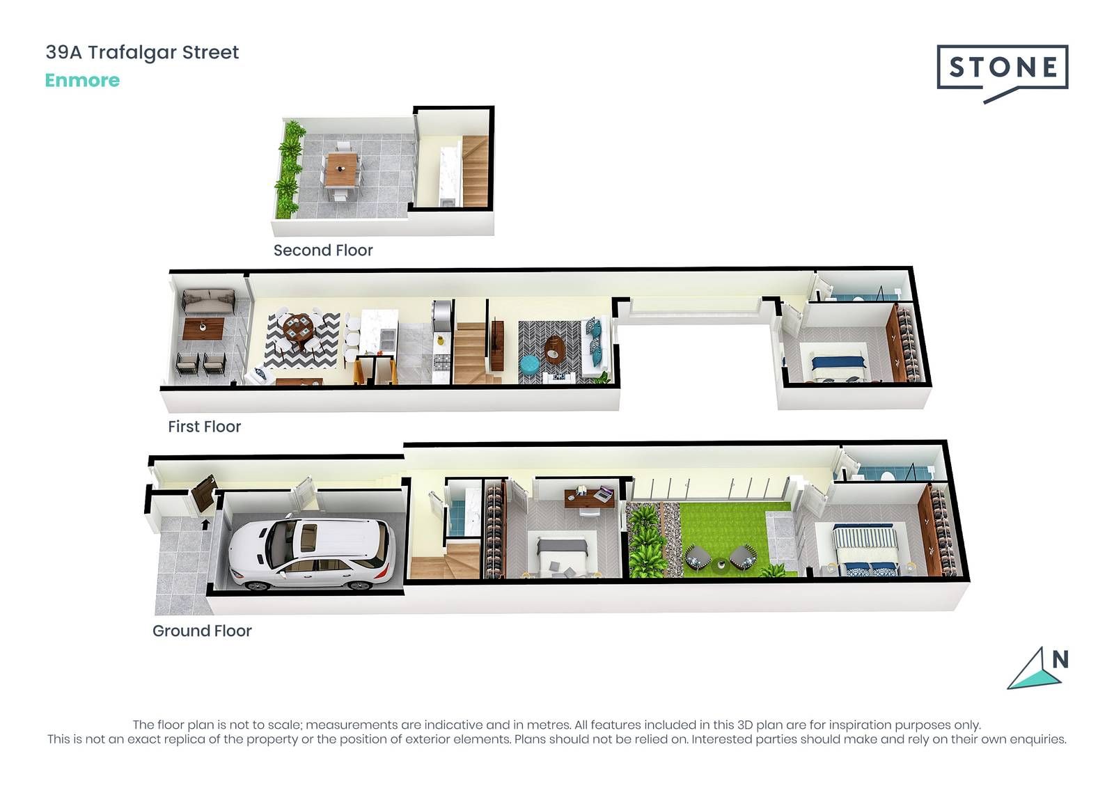 Modern terrace in walk-to-everywhere setting
