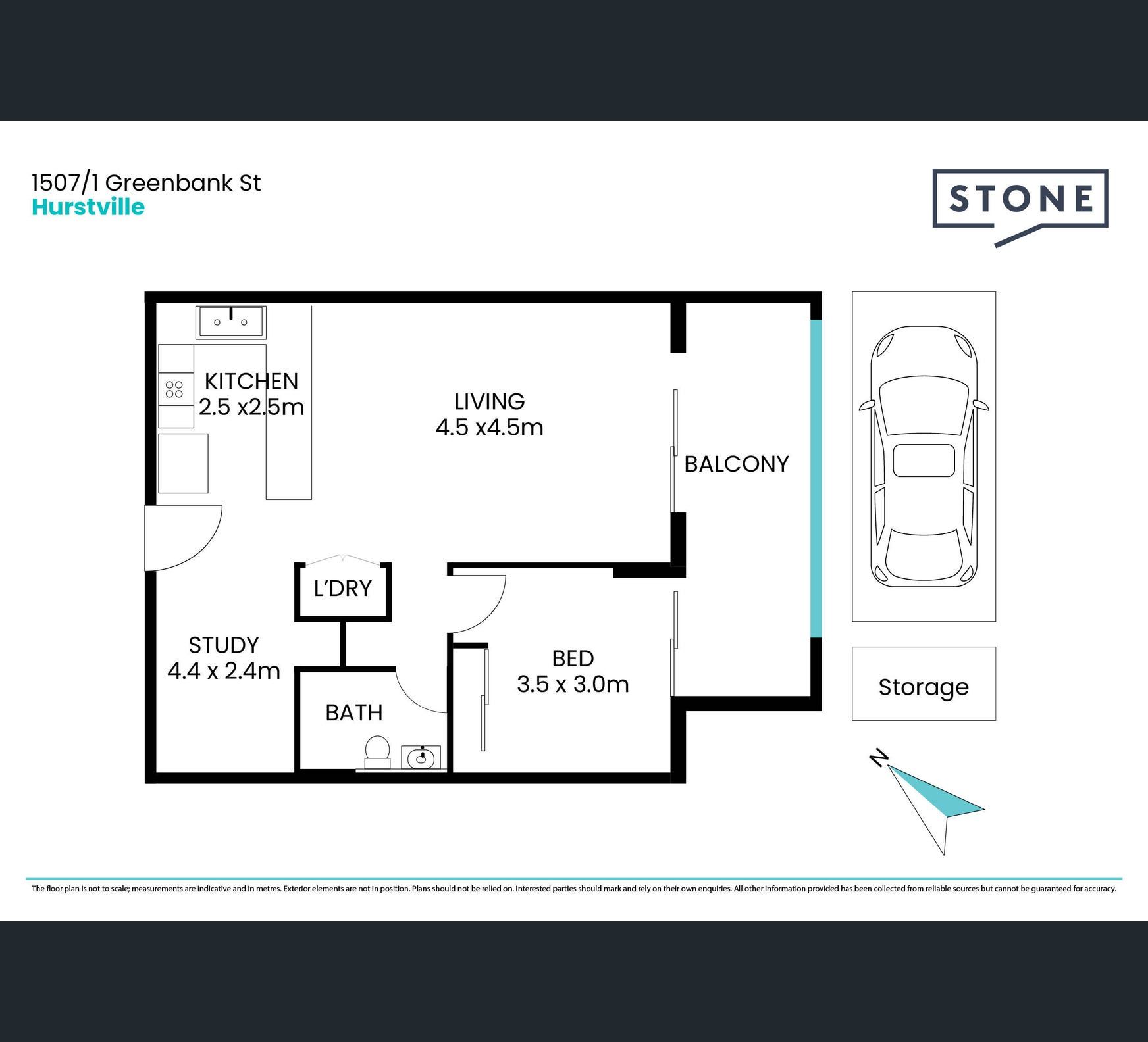 One Bed Plus Study With Amazing Waterview For Lease