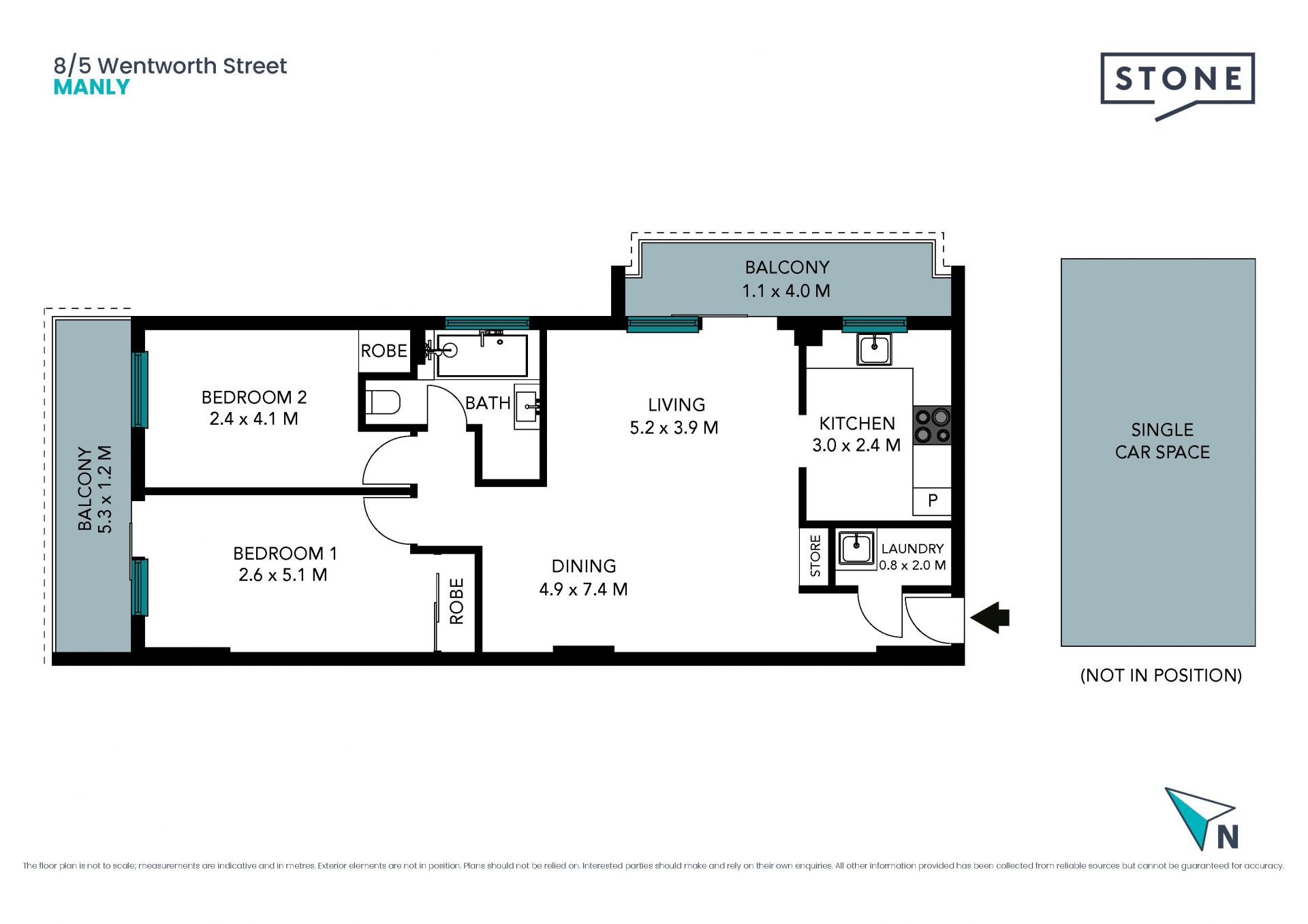 Prime apartment with two balconies in the village