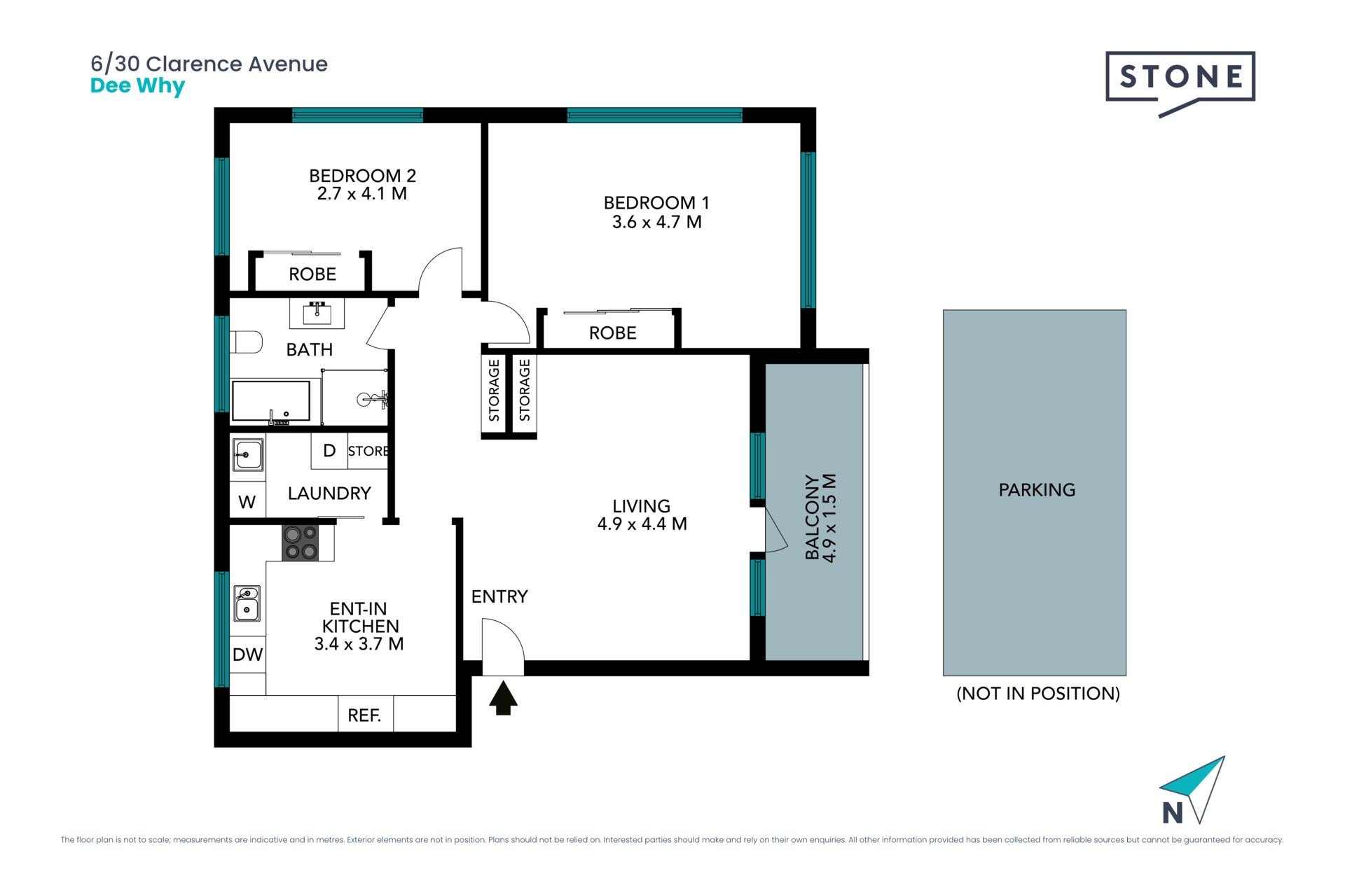 Large top floor beachside apartment a stroll to beach