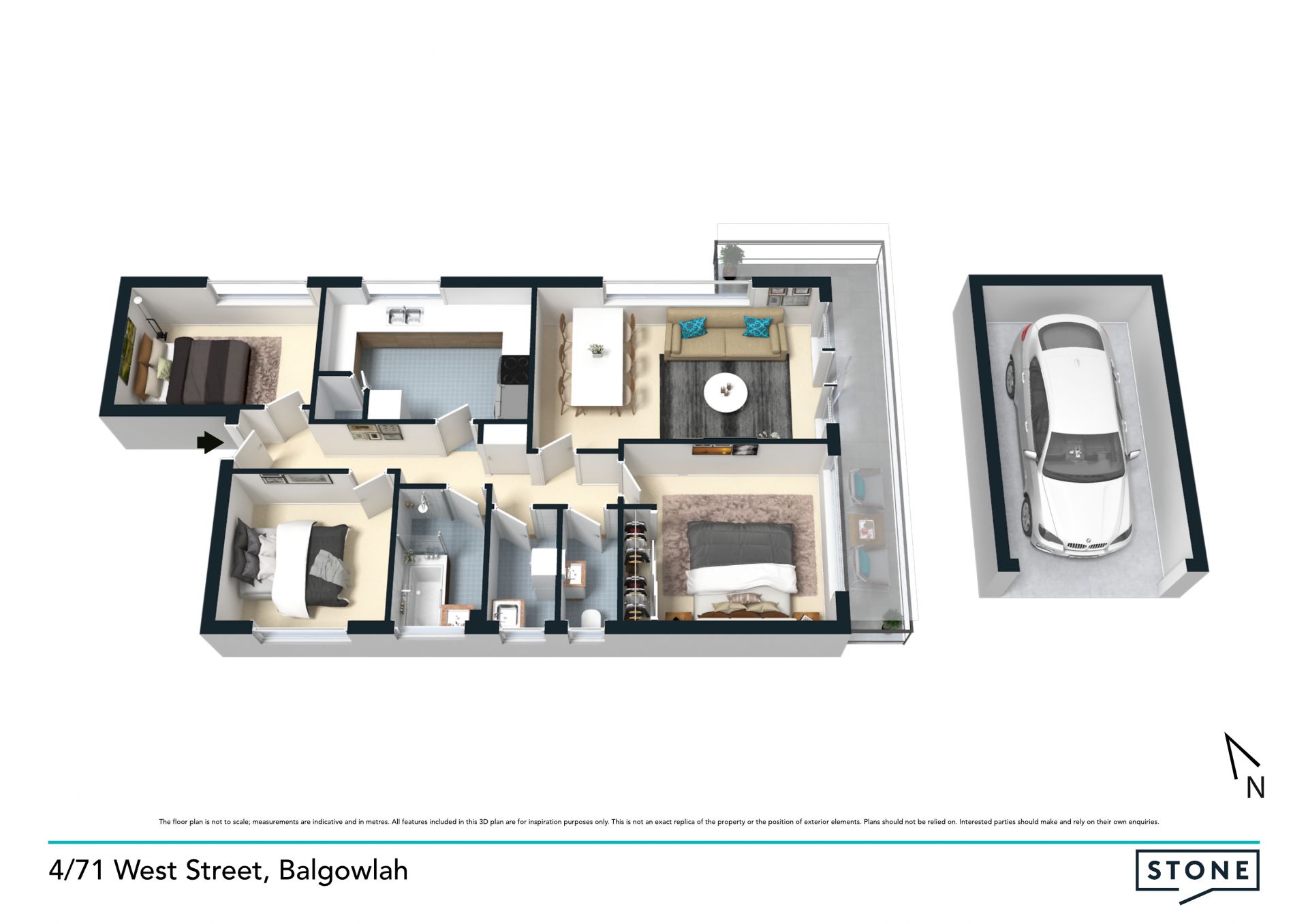 Near new renovated sun kissed apartment with ocean views , available partly furnished or unfurnished.