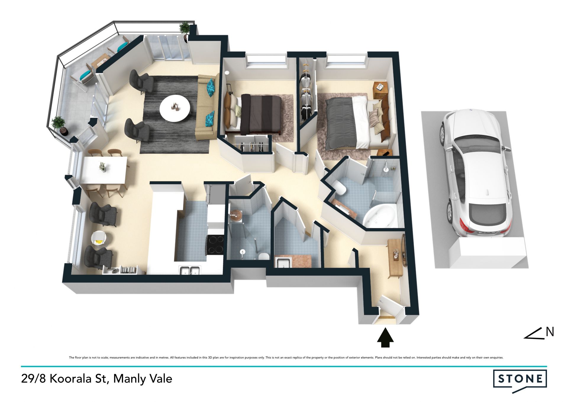 Modern light-filled apartment in convenient location