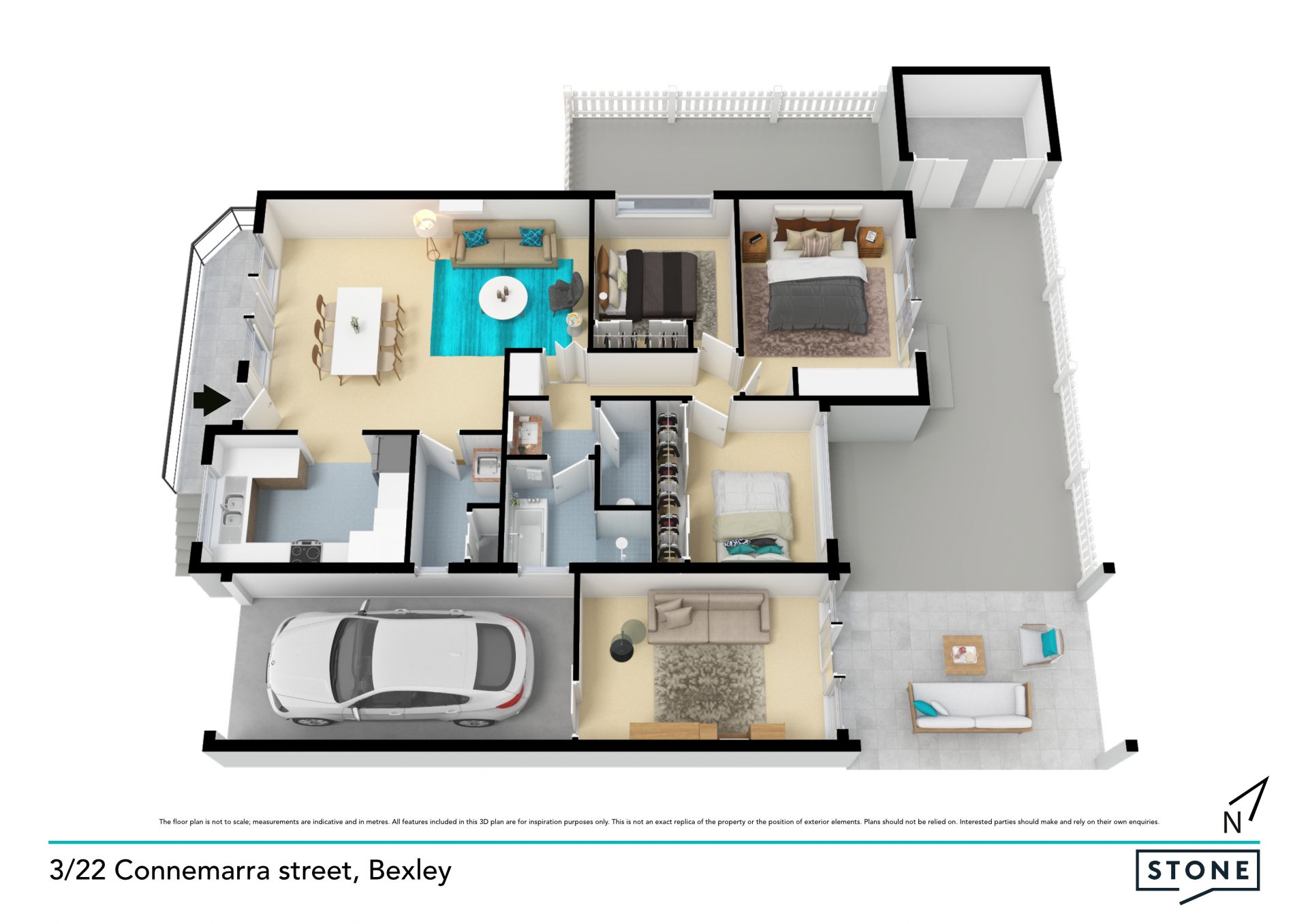 Modern villa with sunny courtyard and space to grow