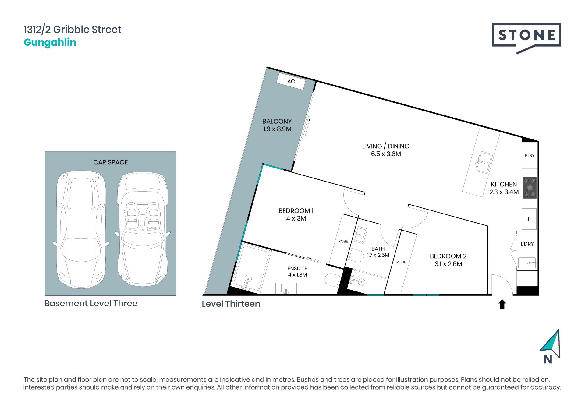 Top-floor 2-bedroom apartment with high-end inclusions
