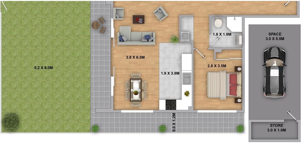 Simply perfect one bedroom apartment