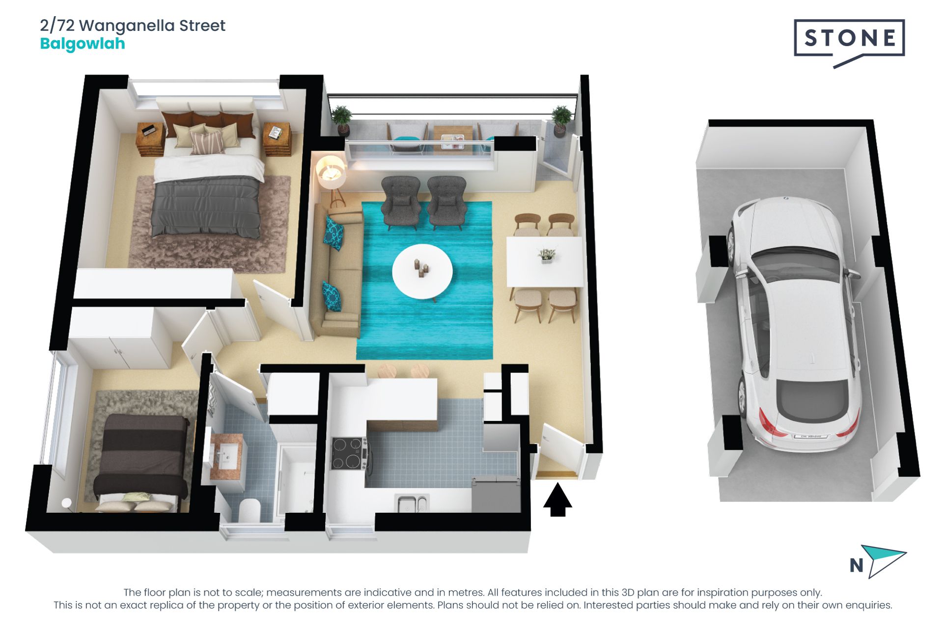 Stylish apartment in central leafy pocket