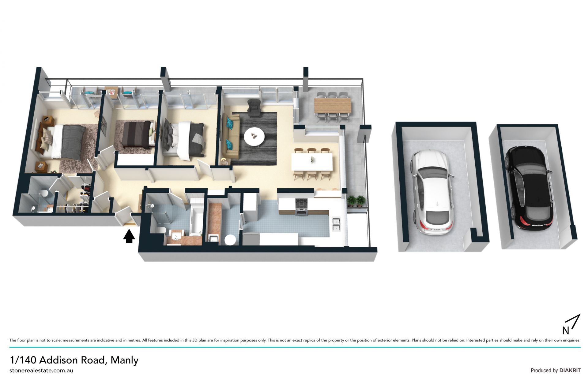 North facing apartment nestled on the Eastern Hill