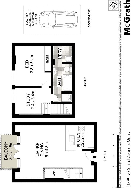 Spacious split level apartment in the heart of Manly