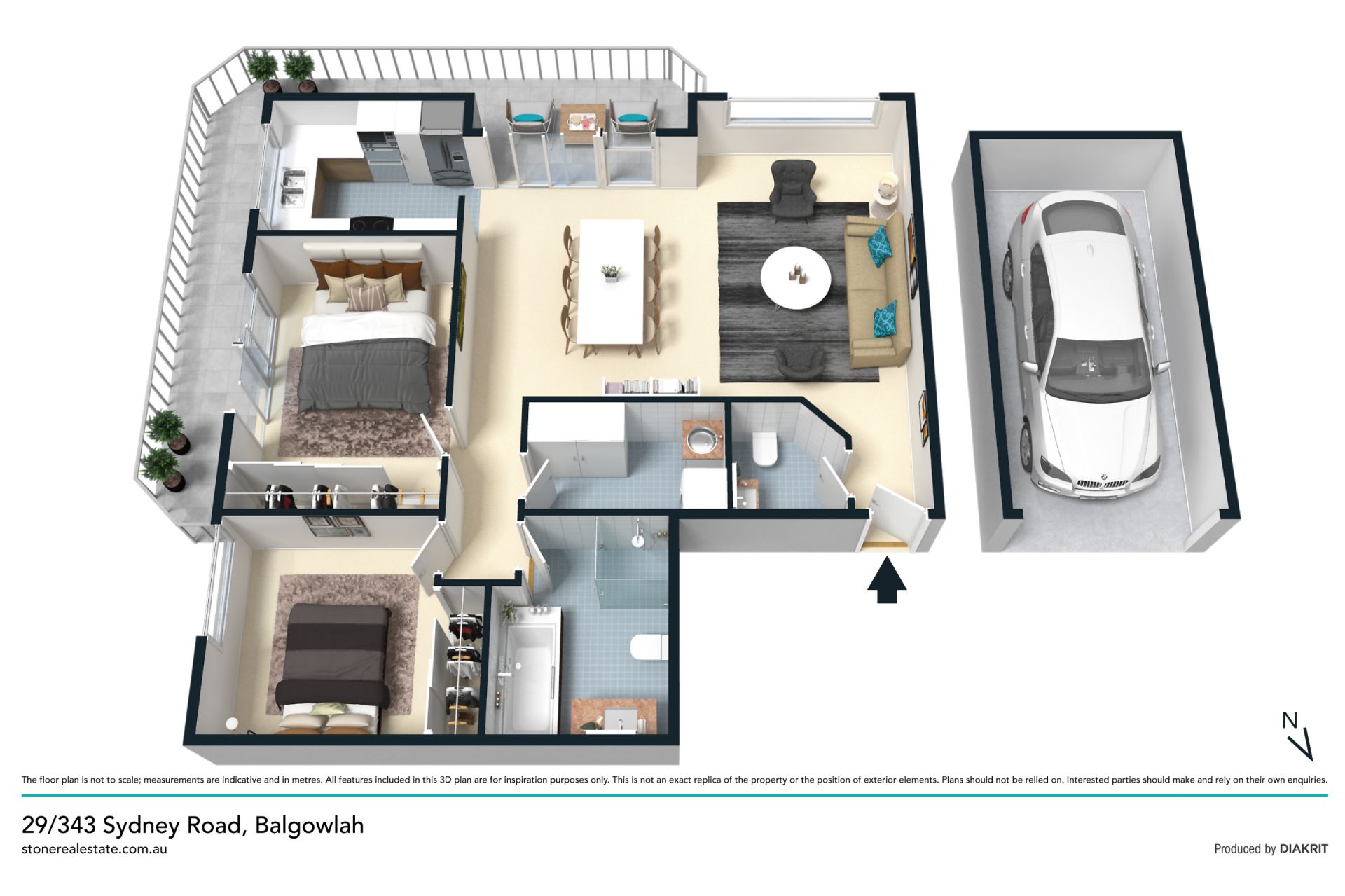 Spacious penthouse living with panoramic views