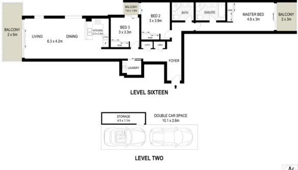 Private 3-bed apartment PLUS 2-parking & storage