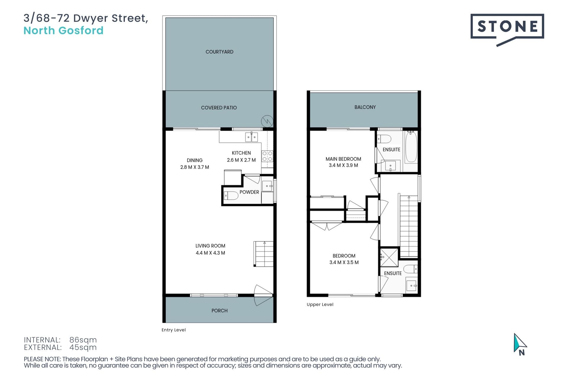 Two Master Bedrooms