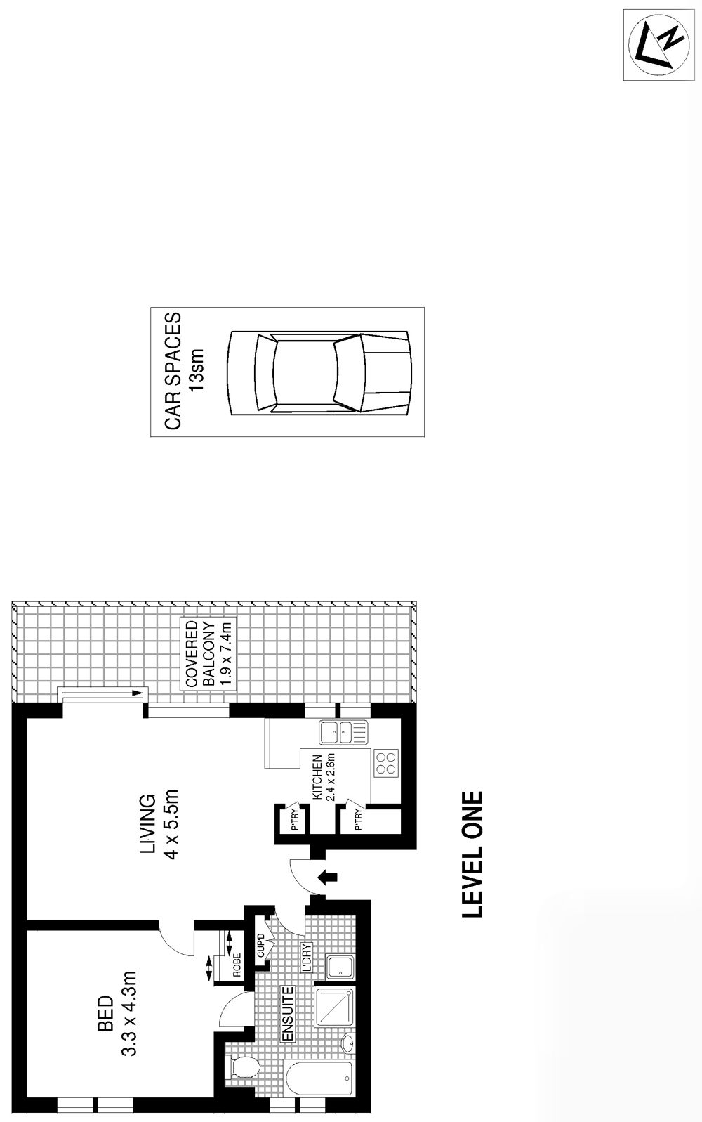 Huge un-renovated one bedroom apartment in prime location