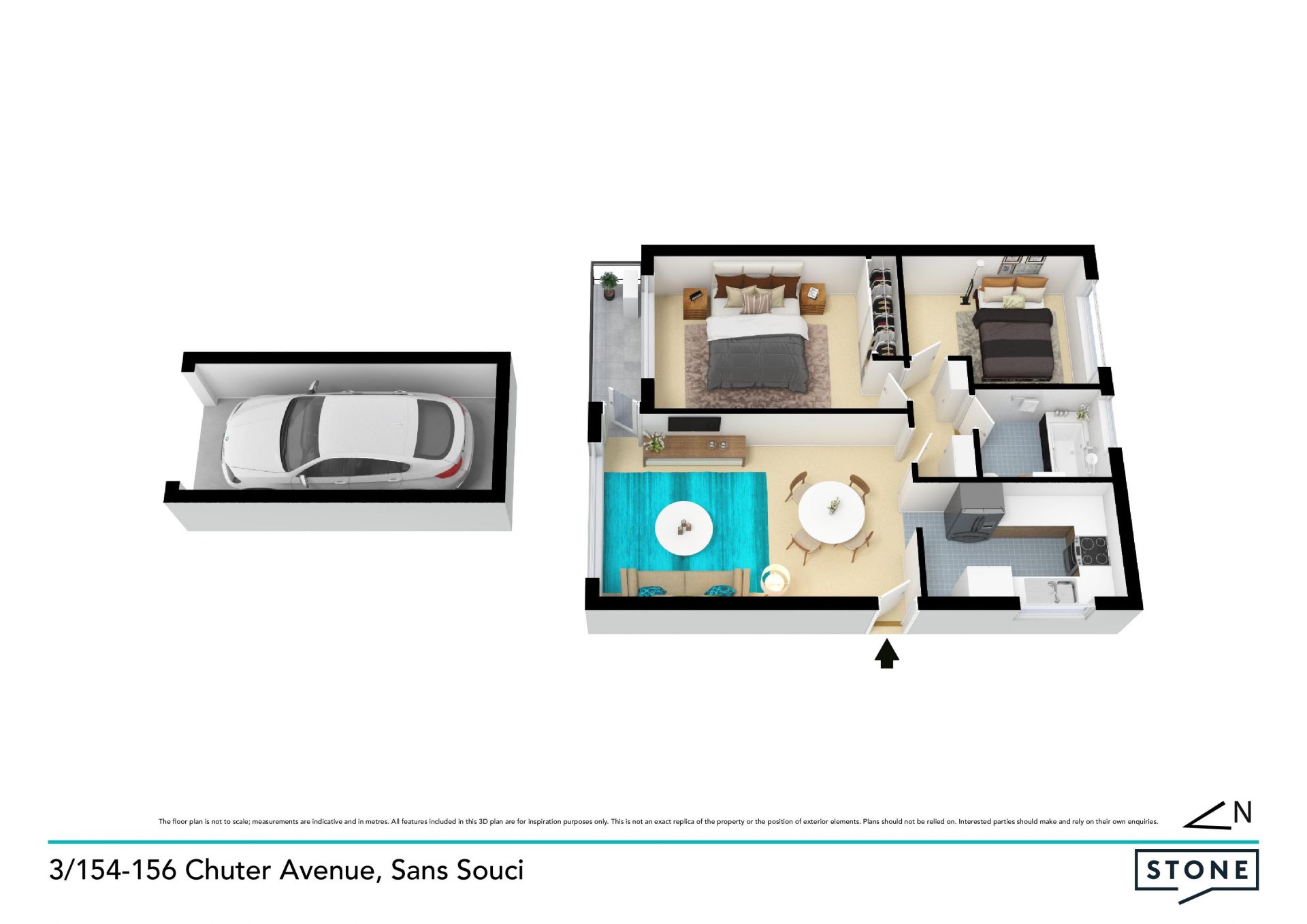 Fresh, bright apartment with entry-level appeal