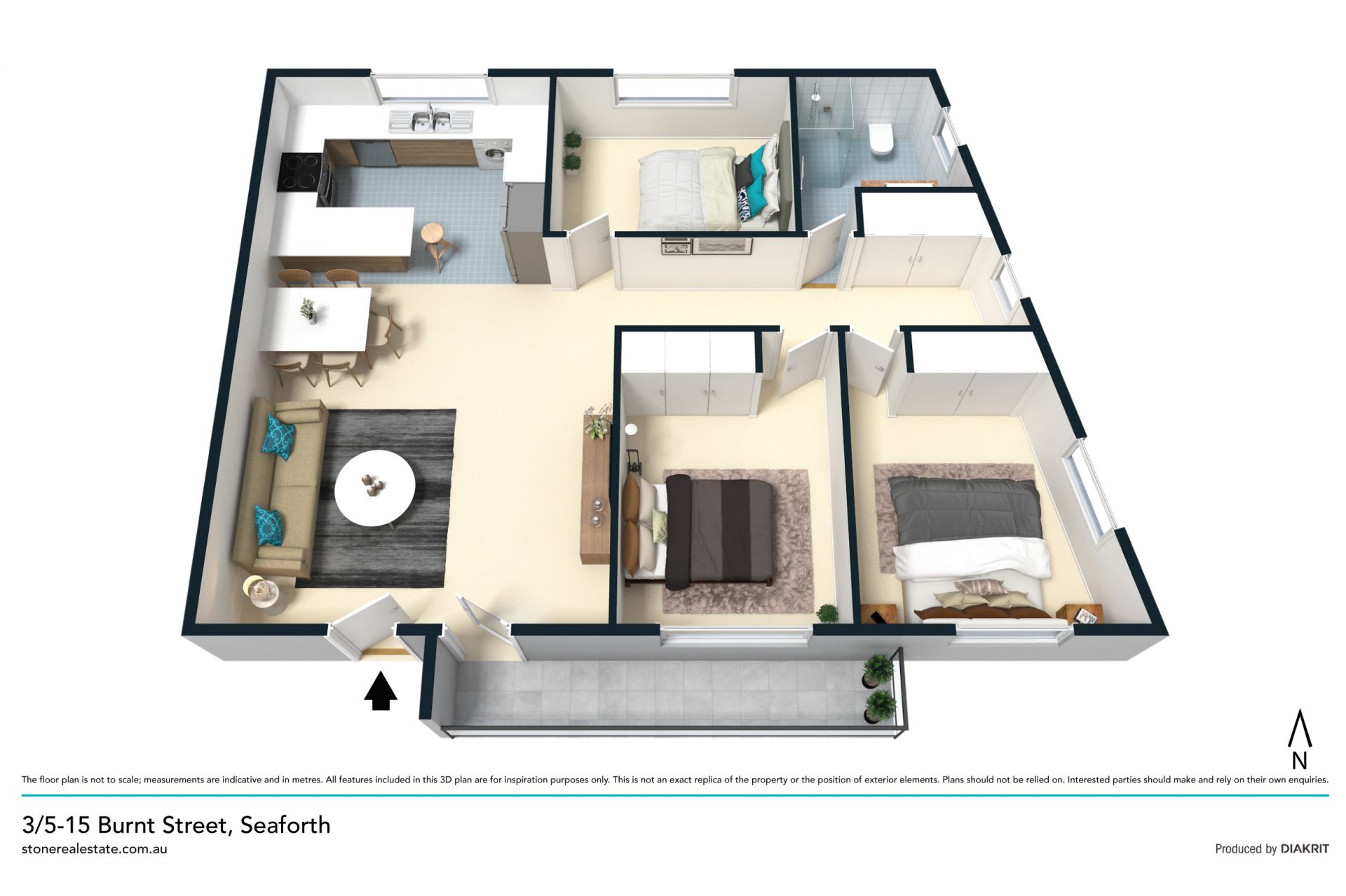 Three bedroom apartment in sought after Seaforth pocket
